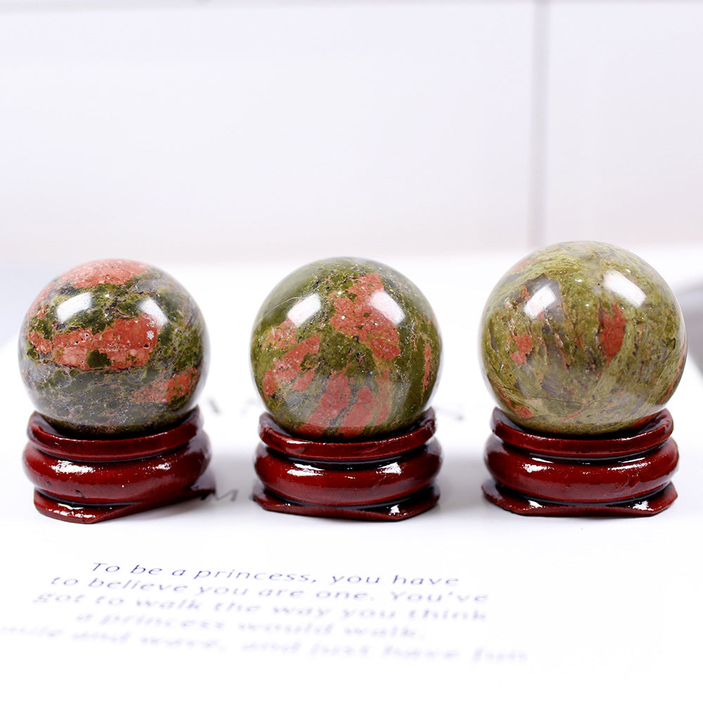 Natural Unakite stone ball/sphere