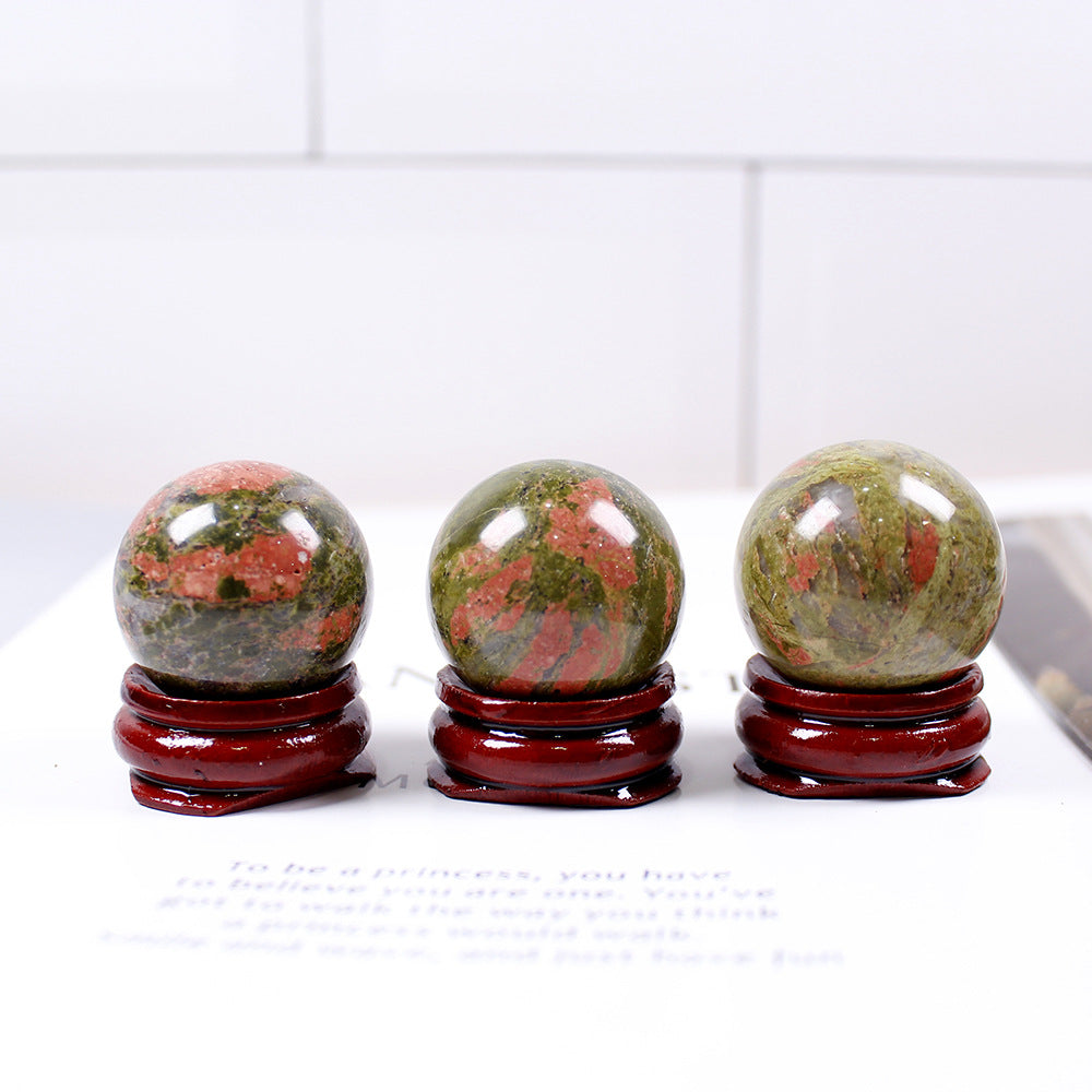 Natural Unakite stone ball/sphere