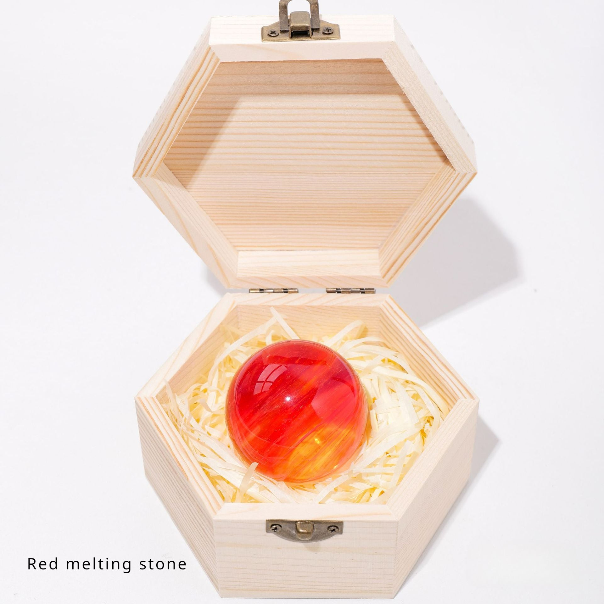 Crystal  polished crystal ball wooden box gift box