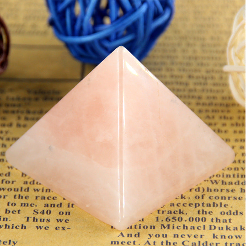 Natural Rose Quartz Pyramid