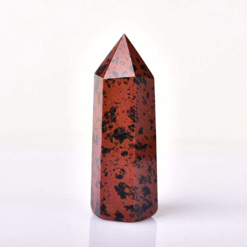 Natural Red Obsidian Tower