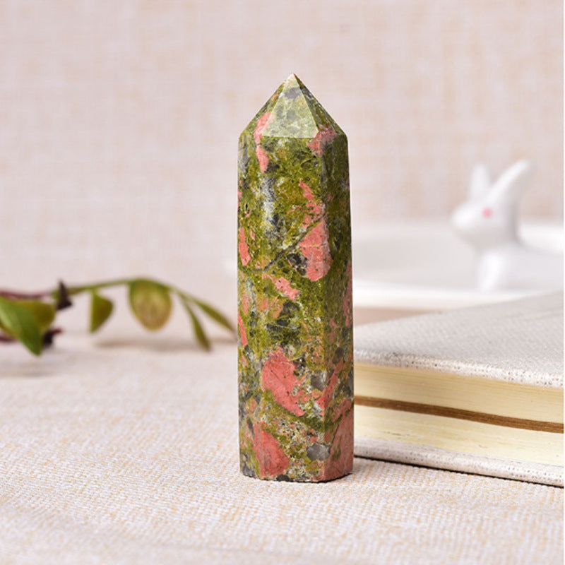 Natural Unakite Tower