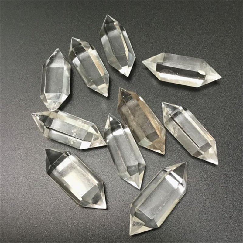 Natural Clear Quartz Double Point Tower