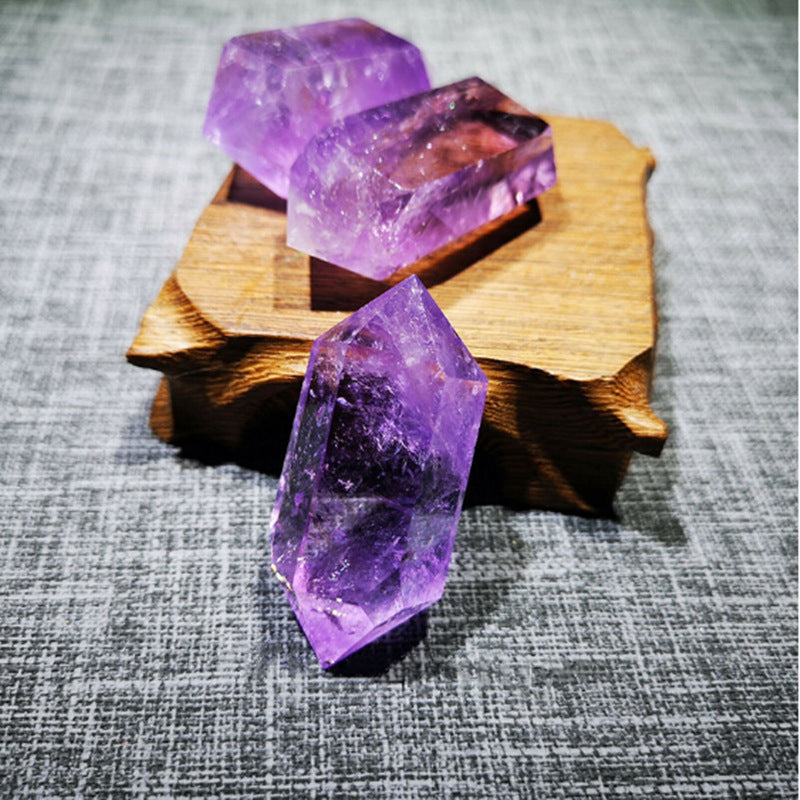 Natural Amethyst Double-Pointed Tower