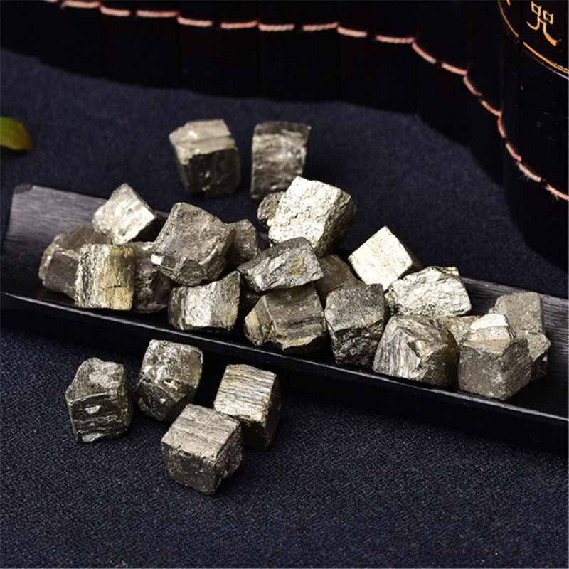 Natural Pyrite cubes bag