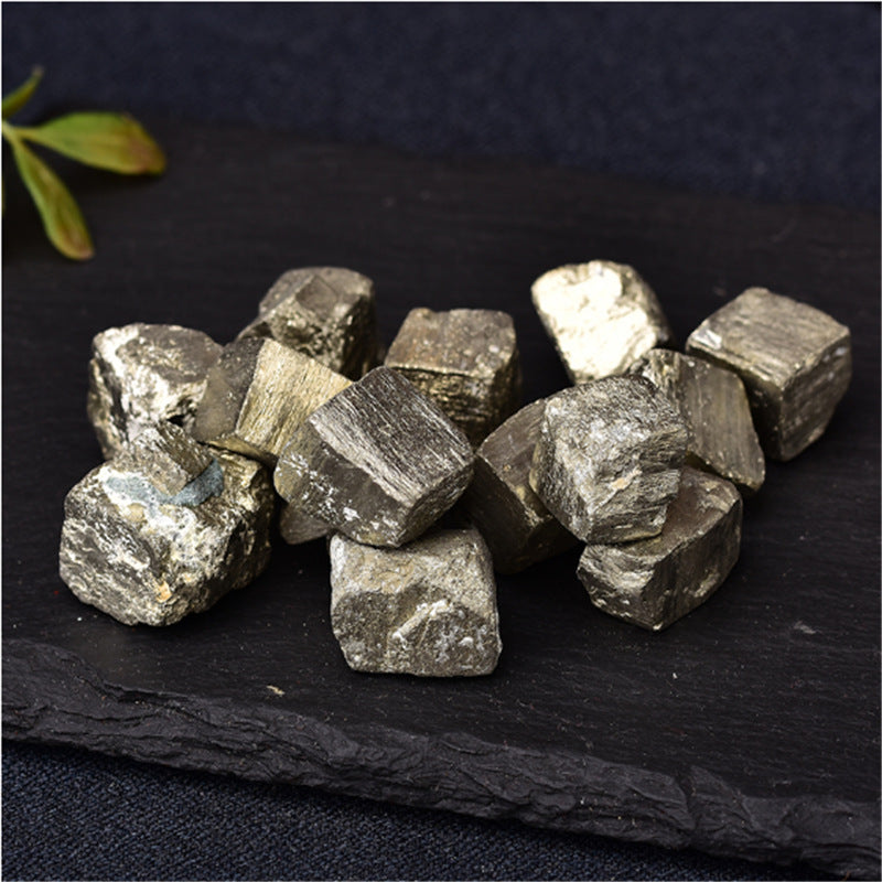 Natural Pyrite cubes bag