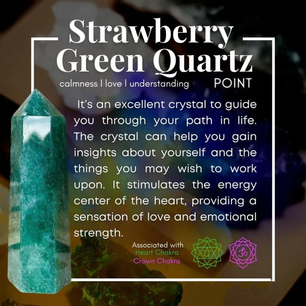 Green Strawberry Quartz Point