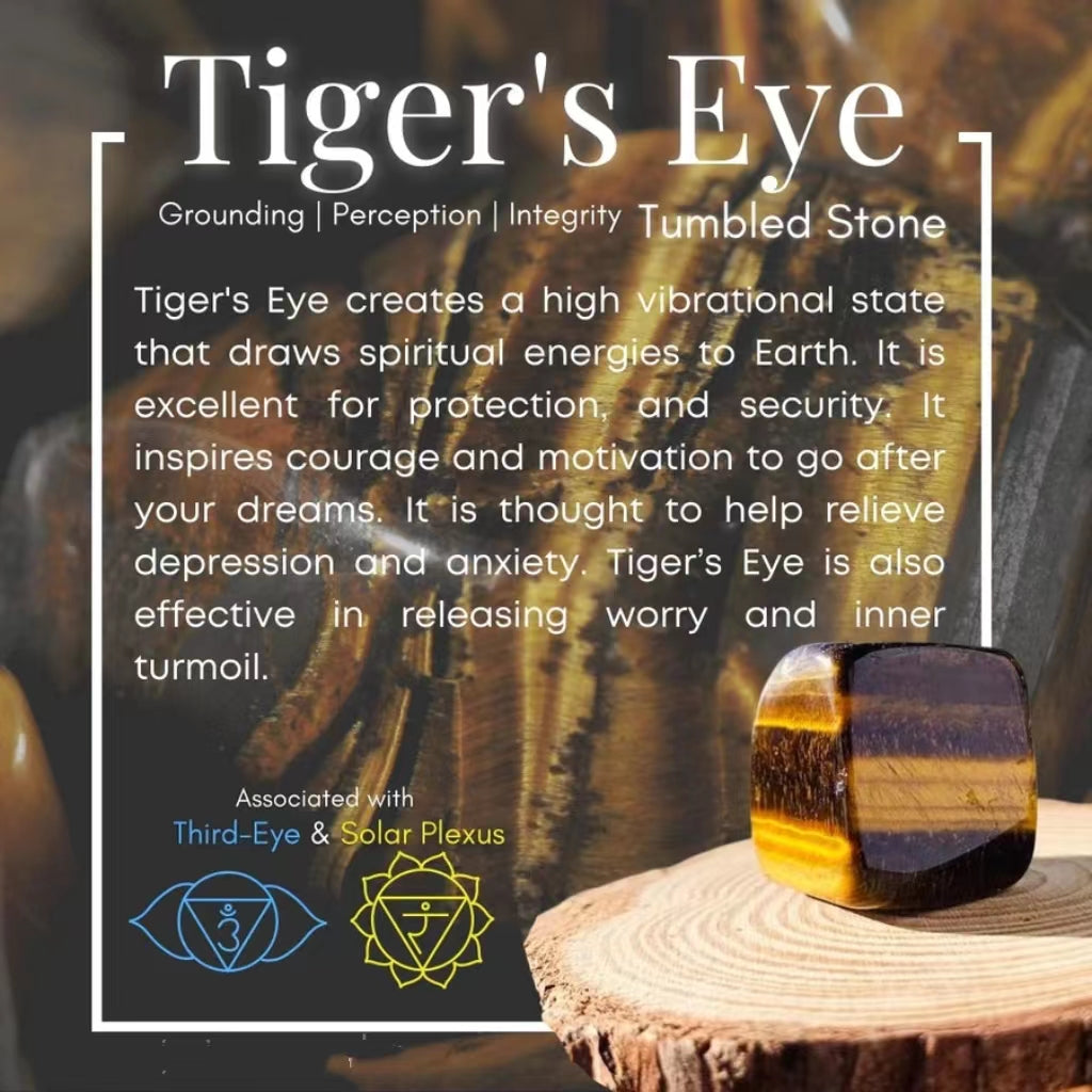 Tiger's Eye Tumbled Cube