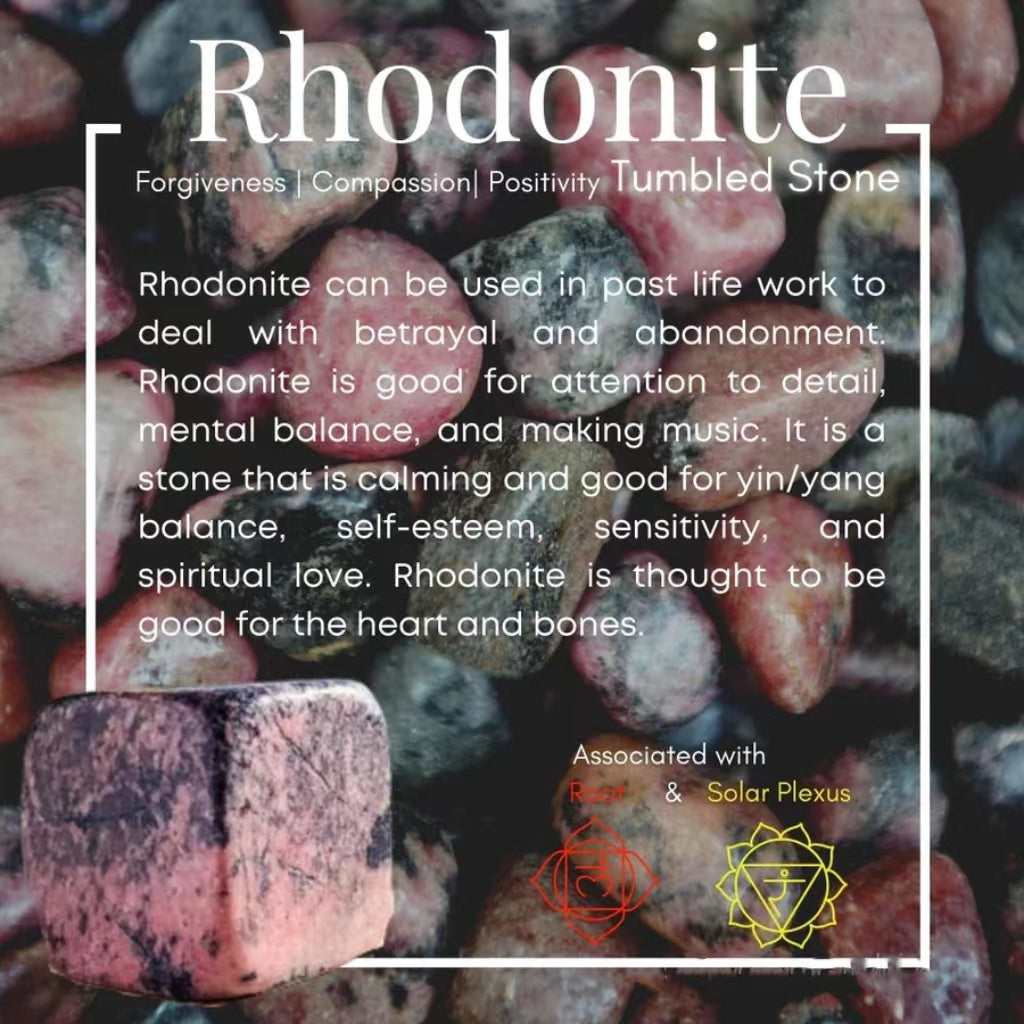 Rhodonite Tumbled Cube