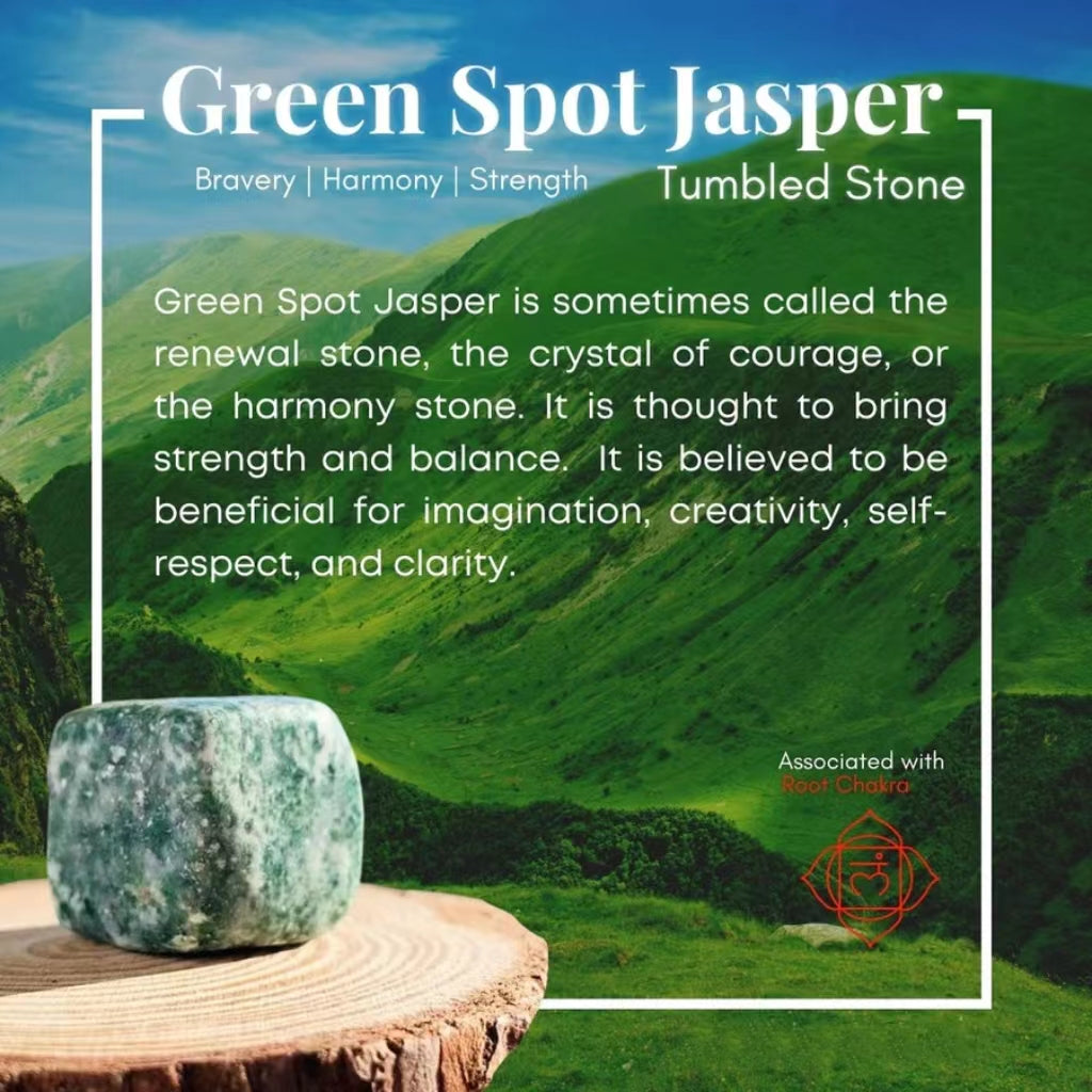 Green Spot Jasper Tumbled Cube