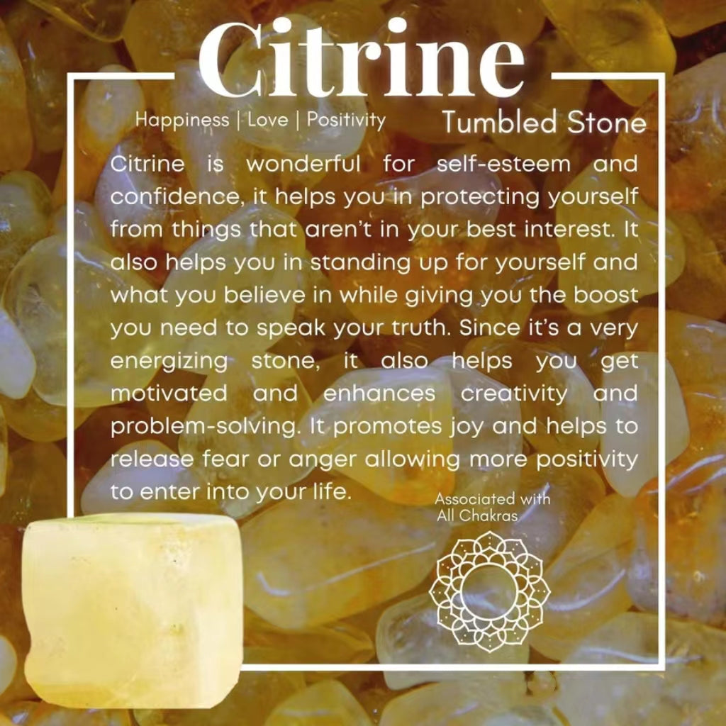 Citrine Tumbled Cube