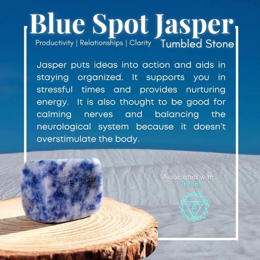 Blue Spot Jasper Tumbled Cube