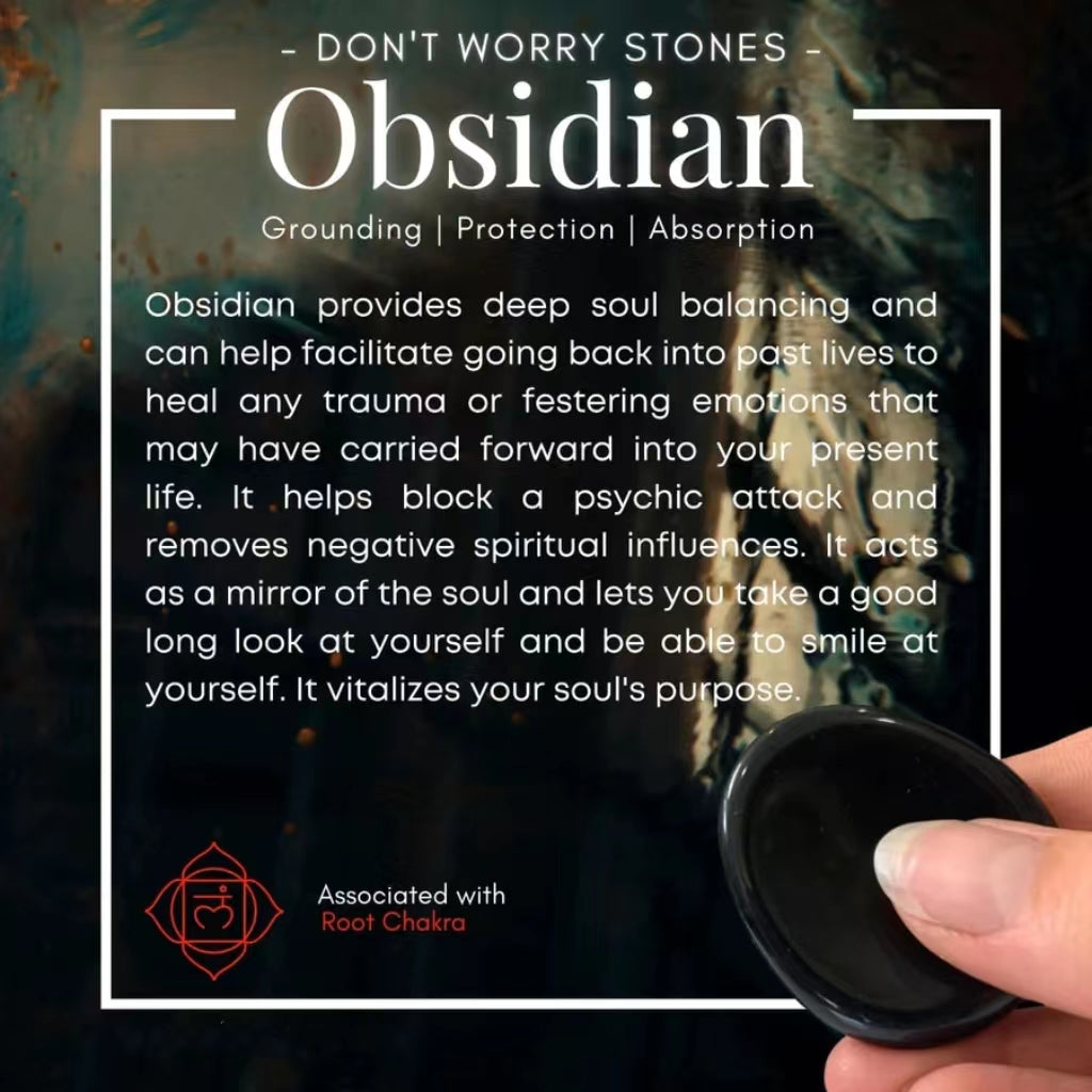 Obsidian Worry Stone