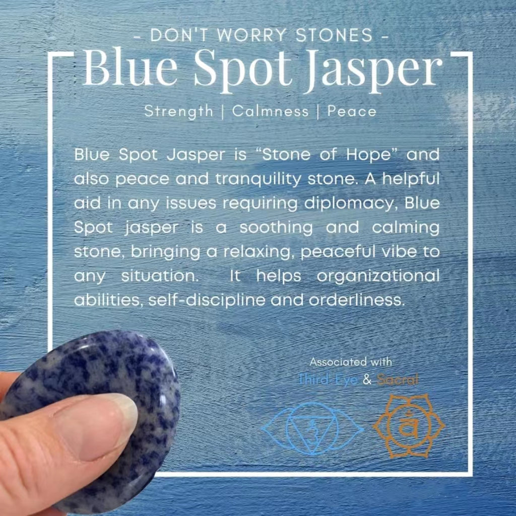 Blue Spot Jasper Worry Stone