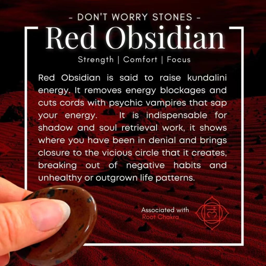 Red Obsidian Worry Stone