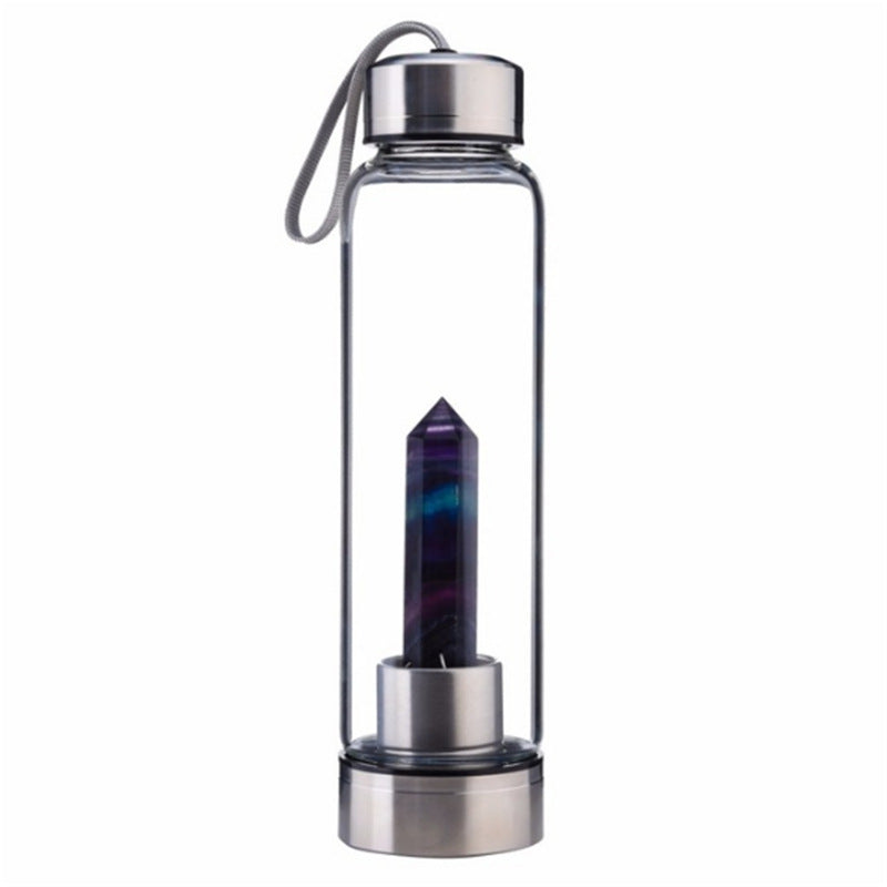 Natural Crystal Tower Water Bottle