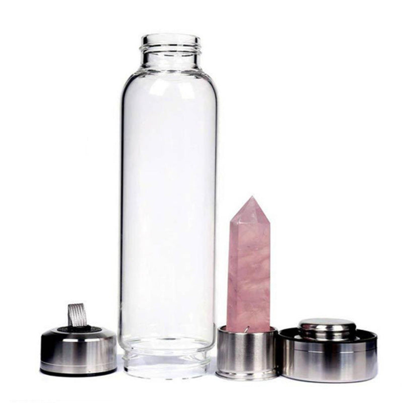 Natural Crystal Tower Water Bottle