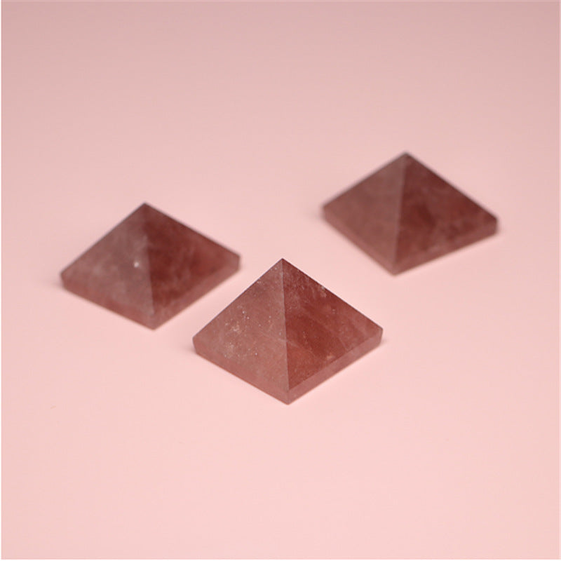 Natural Strawberry Quartz Pyramid