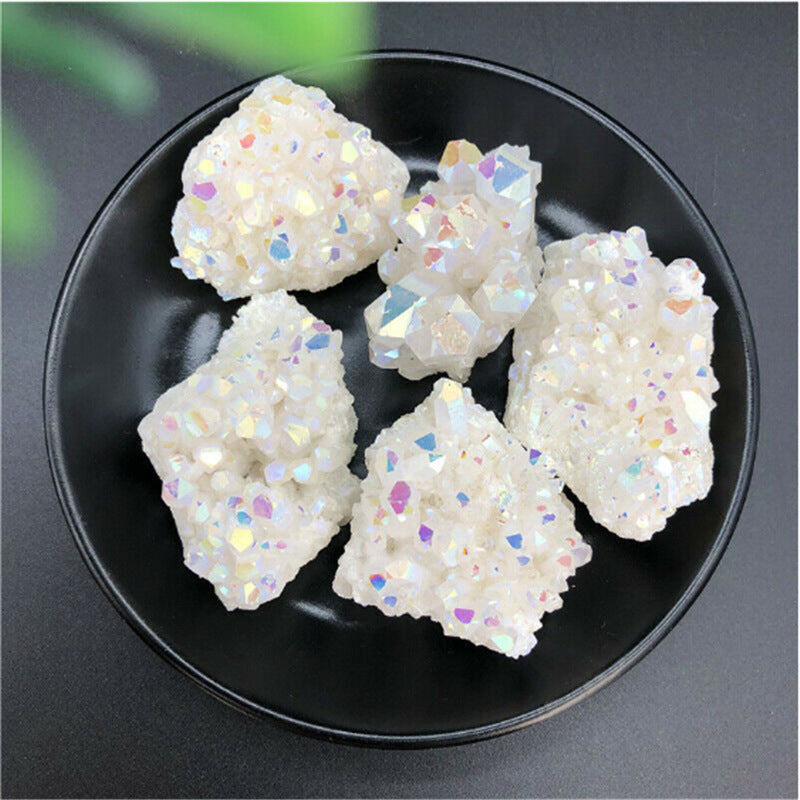 Natural aura crystal cluster