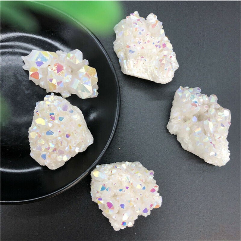 Natural aura crystal cluster