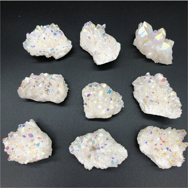 Natural aura crystal cluster