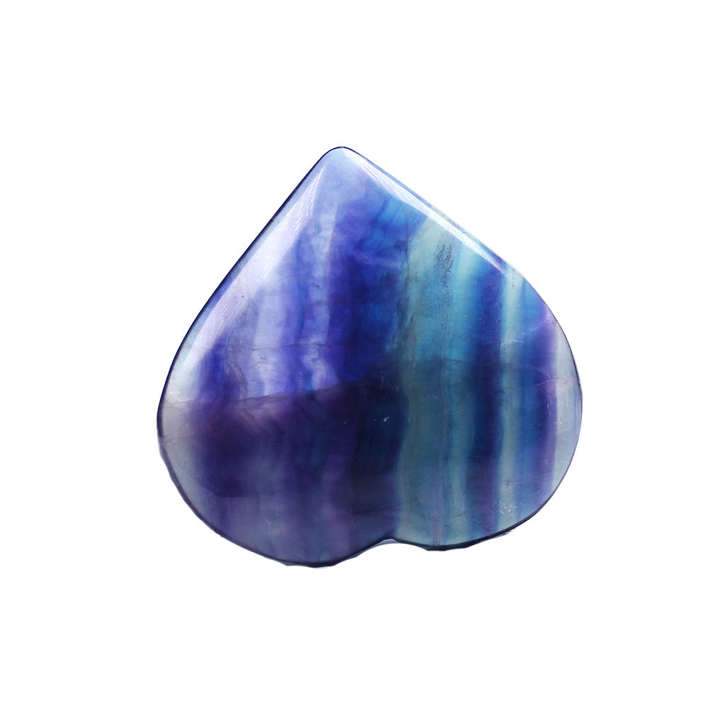 Natural Rainbow Fluorite Heart