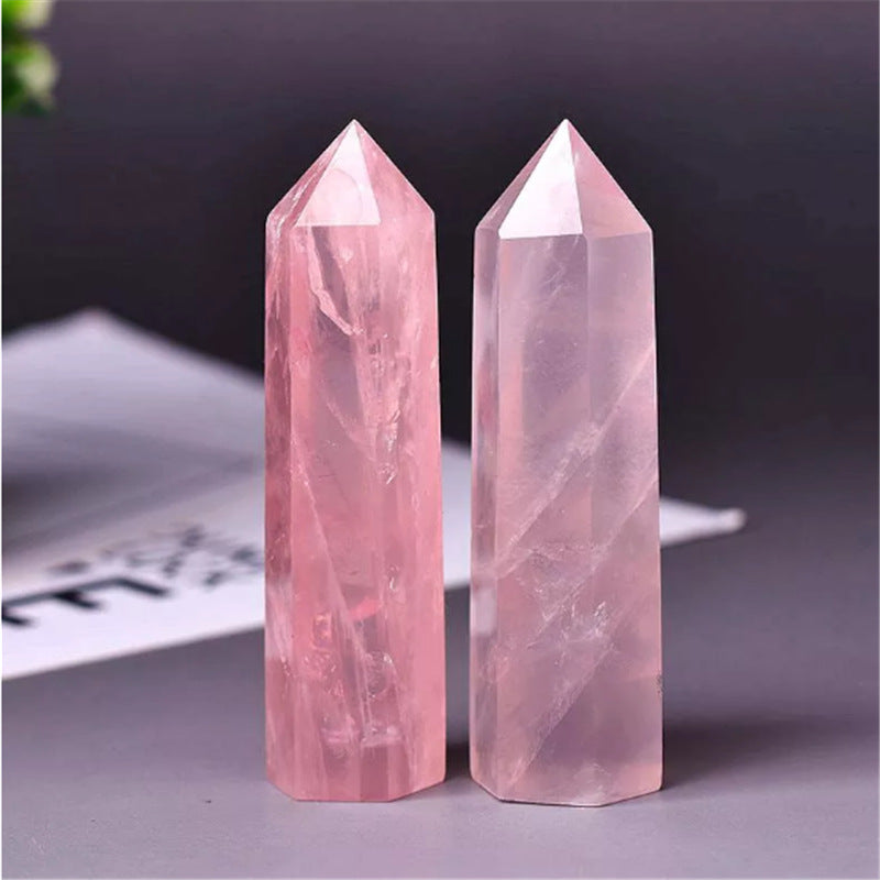 Natural Rose Quartz Tower