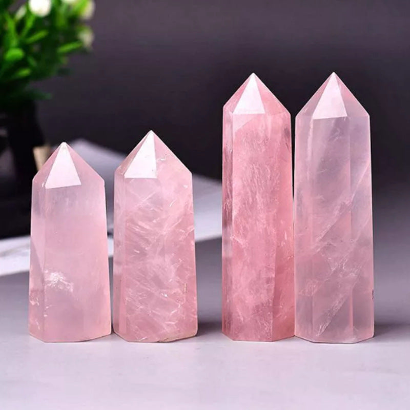 Natural Rose Quartz Tower