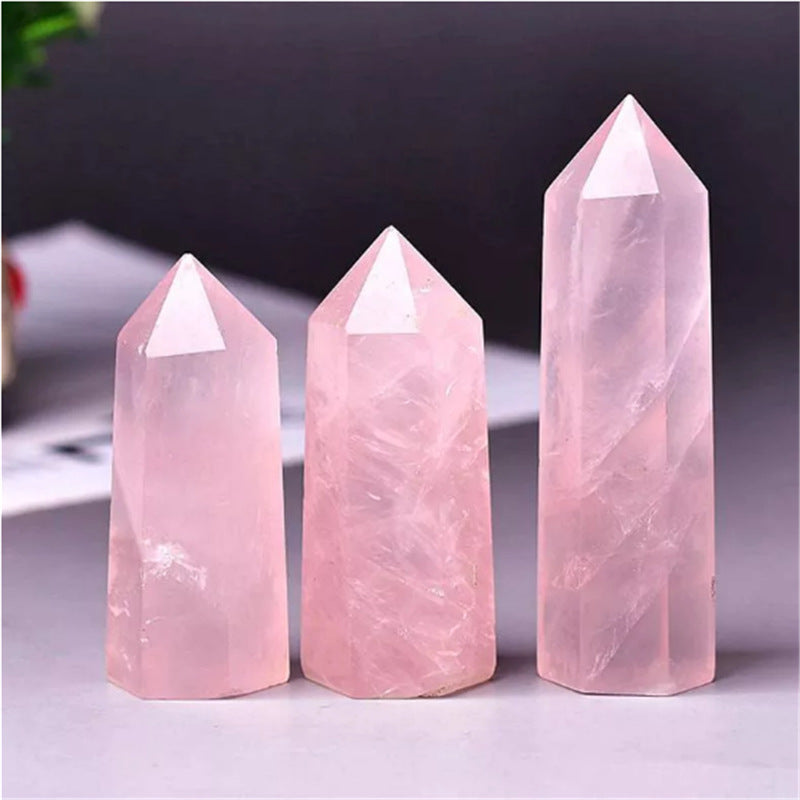 Natural Rose Quartz Tower