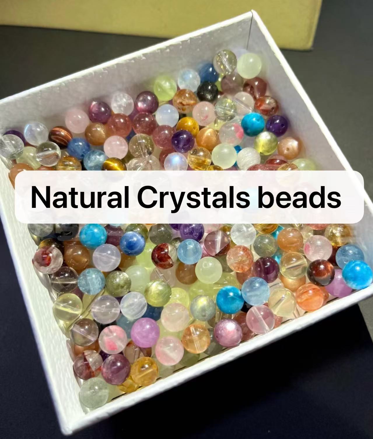 DIY natural crystal beads lucky bags- open in live