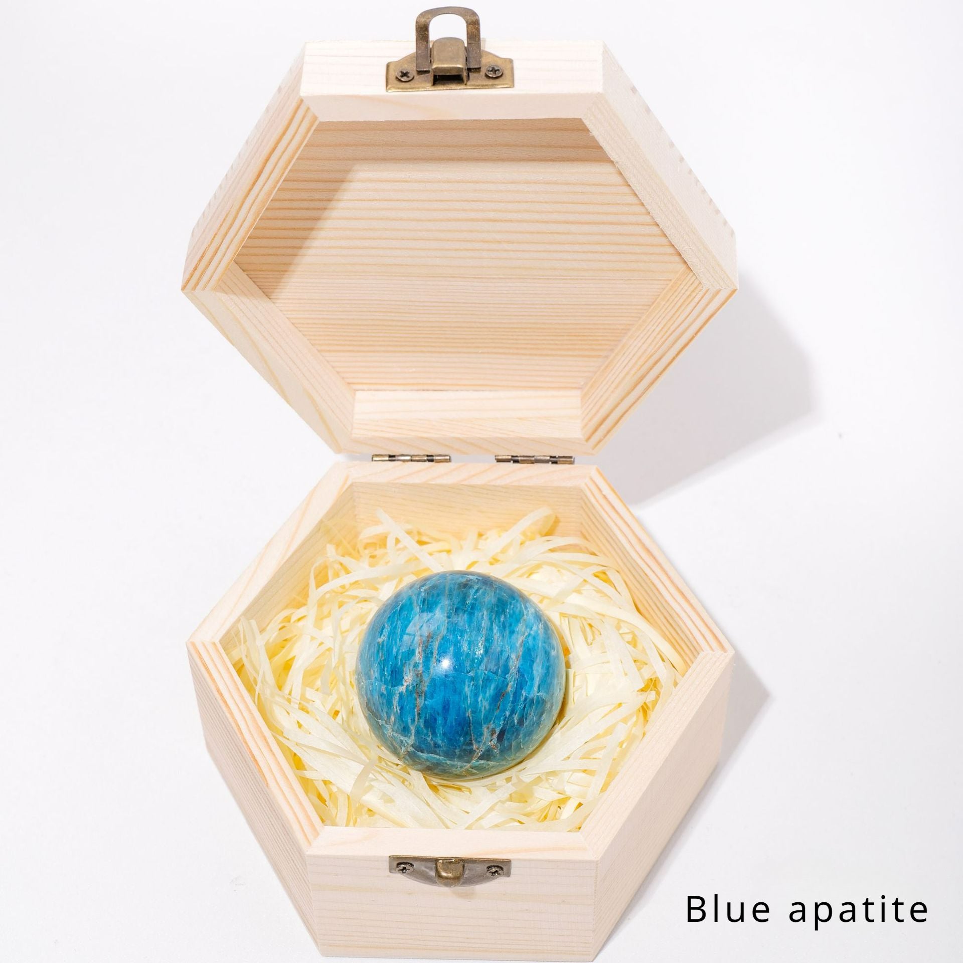 Crystal  polished crystal ball wooden box gift box