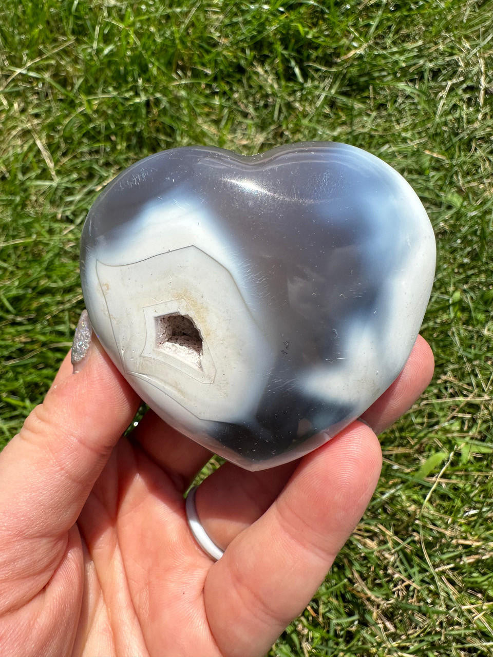 orca agate heart