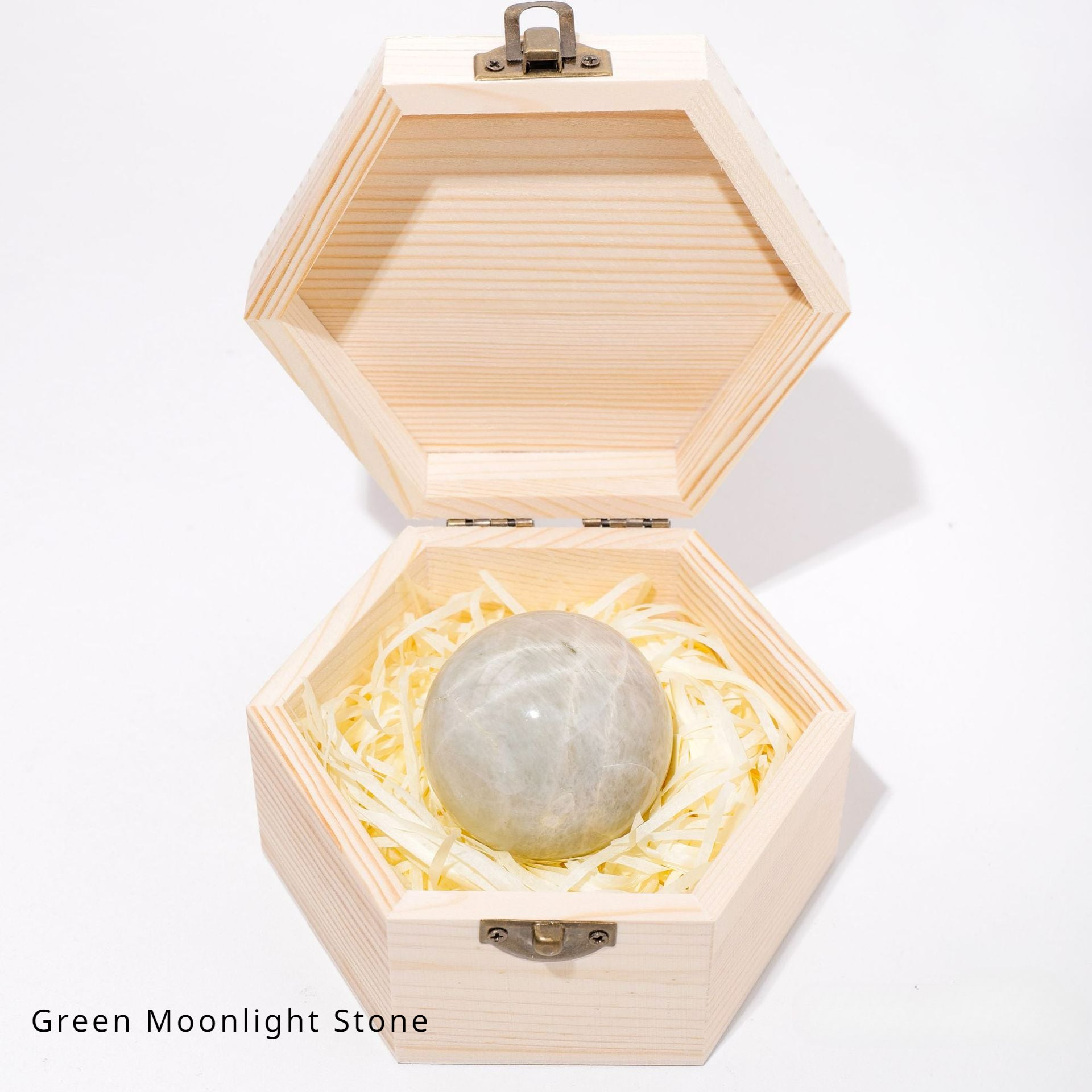 Crystal  polished crystal ball wooden box gift box