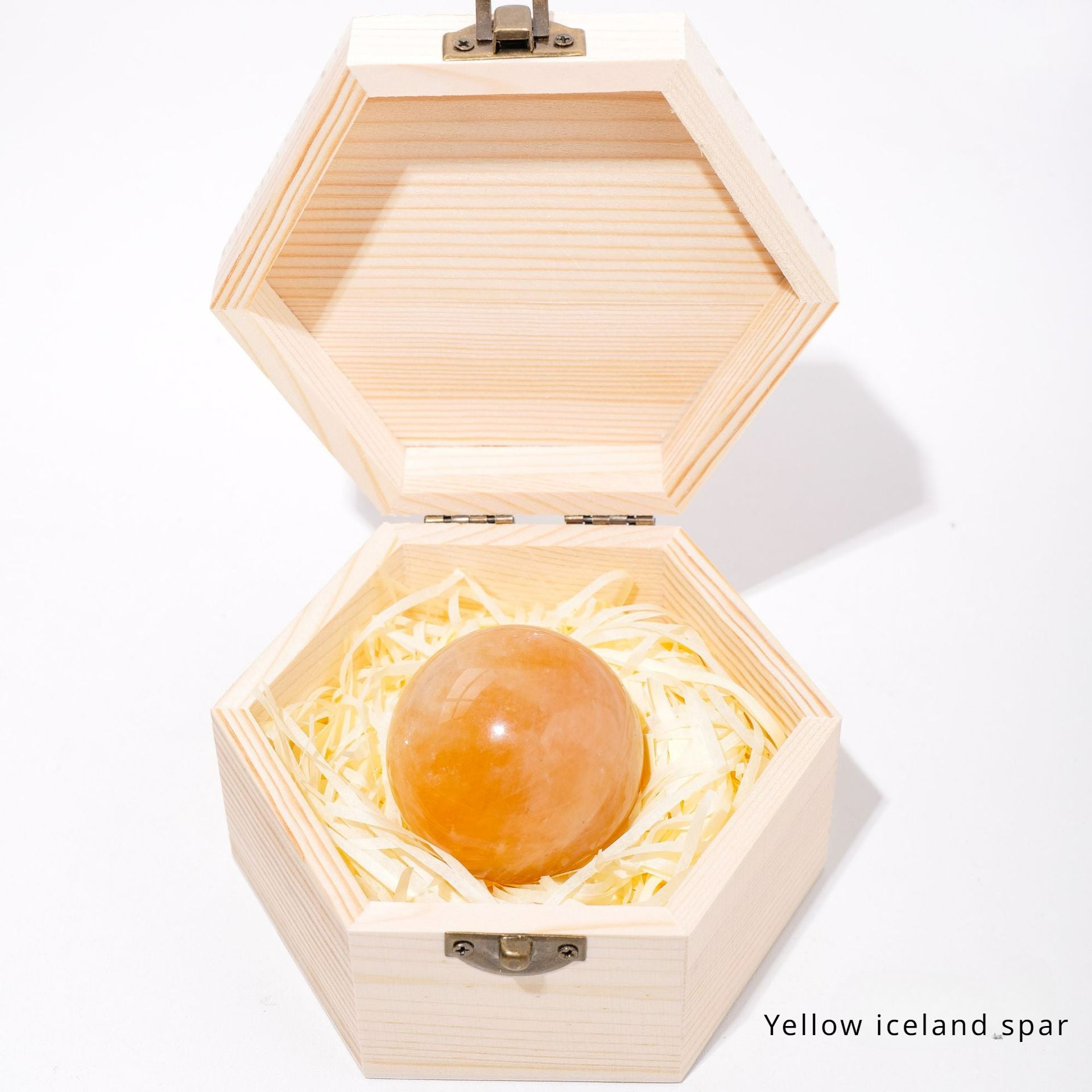 Crystal  polished crystal ball wooden box gift box