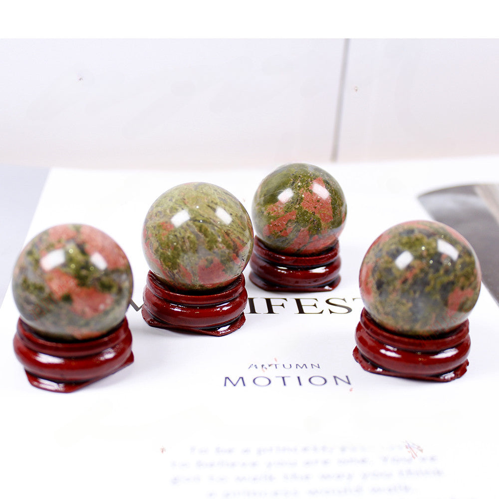 Natural Unakite stone ball/sphere