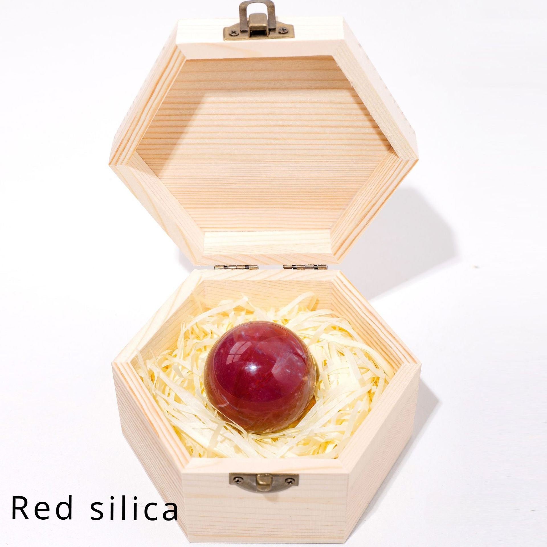 Crystal  polished crystal ball wooden box gift box