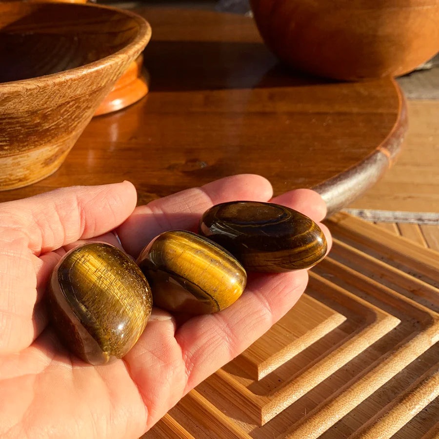 Tiger's Eye Tumbled Ellipse