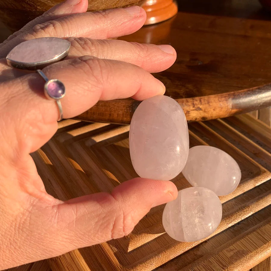 Rose Quartz Tumbled Ellipse