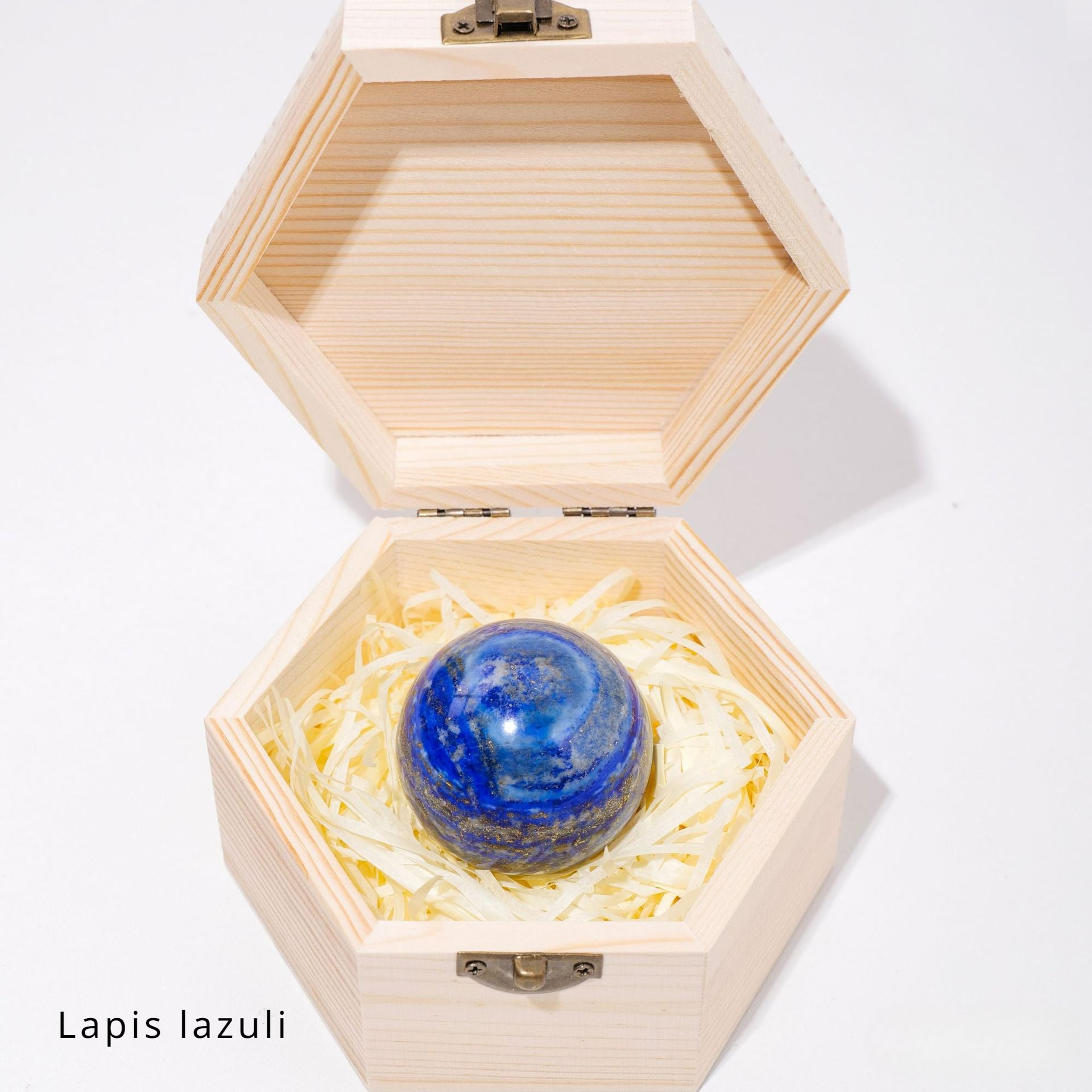 Crystal  polished crystal ball wooden box gift box