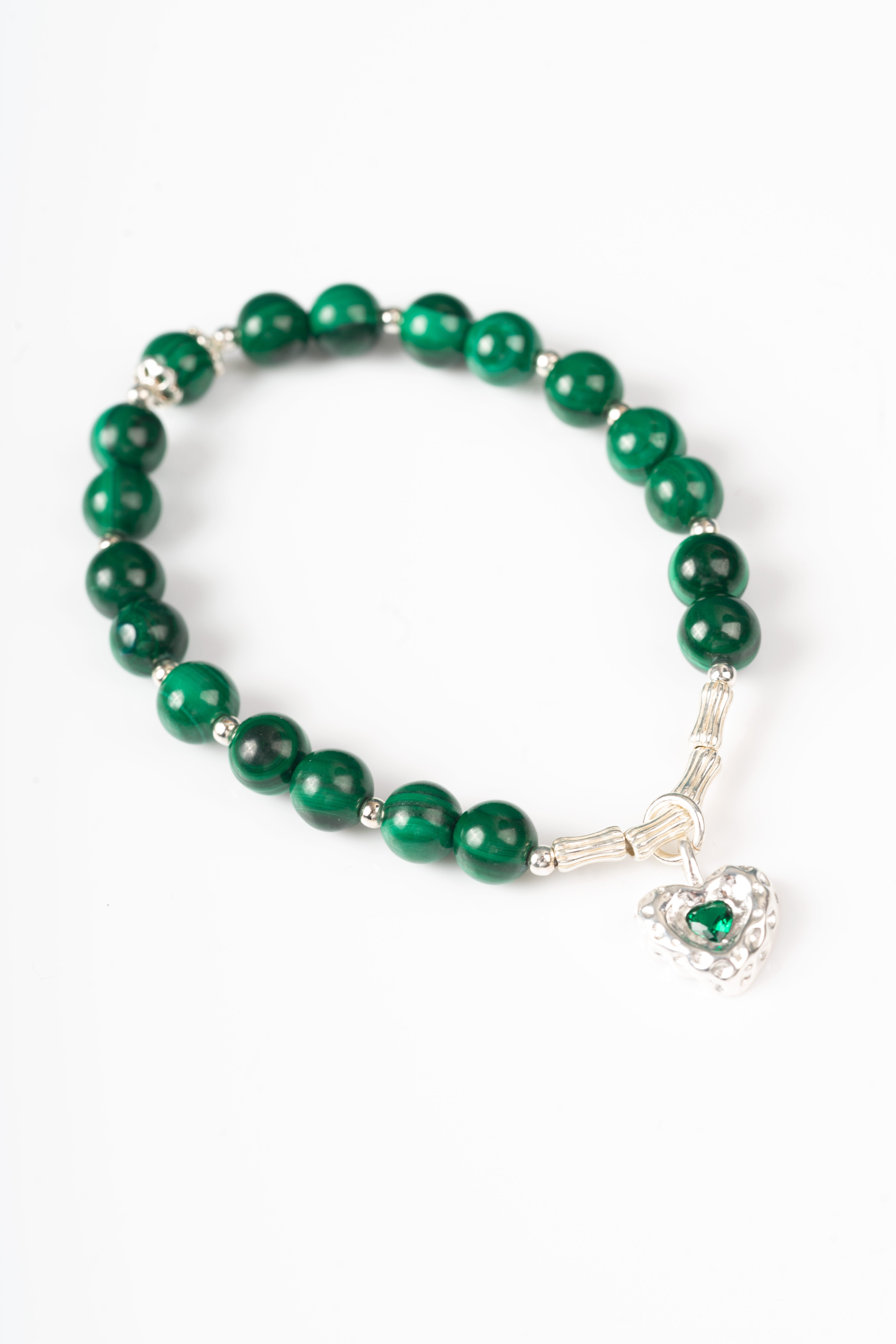 Malachite Sterling silver bracelet