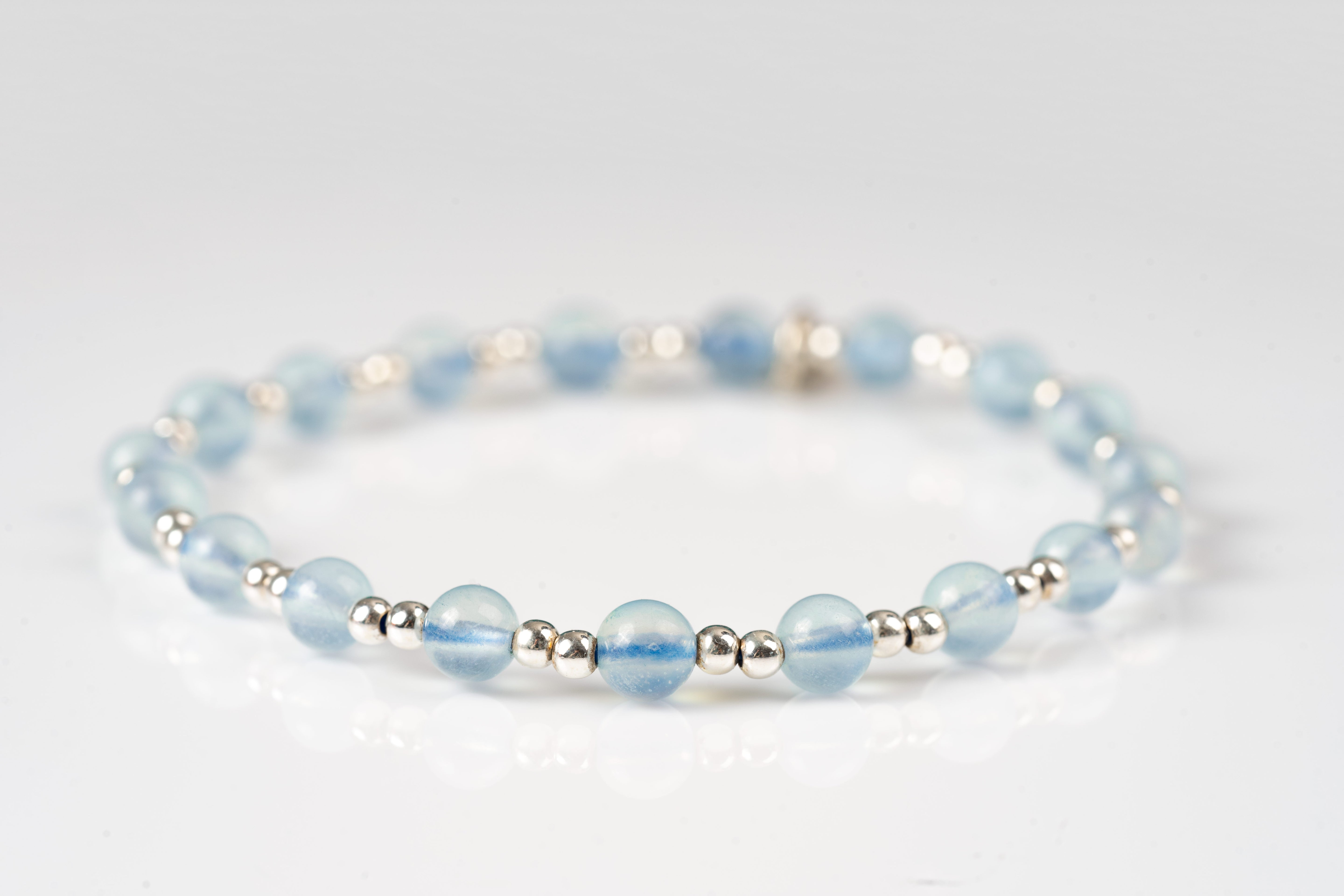 Aquamarine Sterling silver bracelet