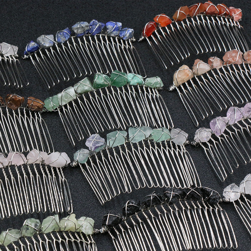 Handmade crystal hair comb