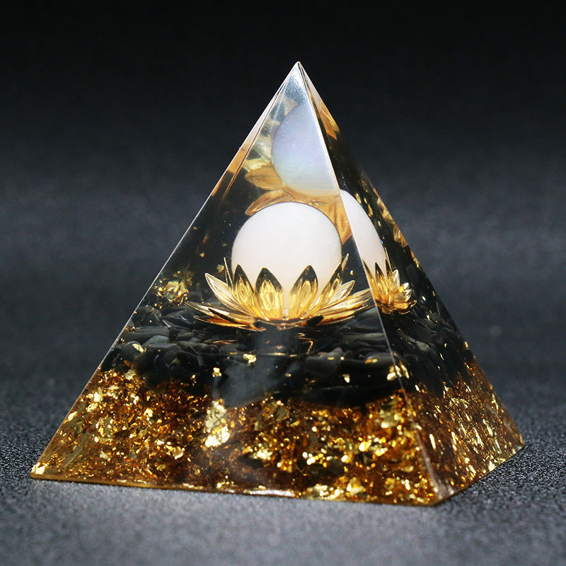 Crystal ball pyramid resin