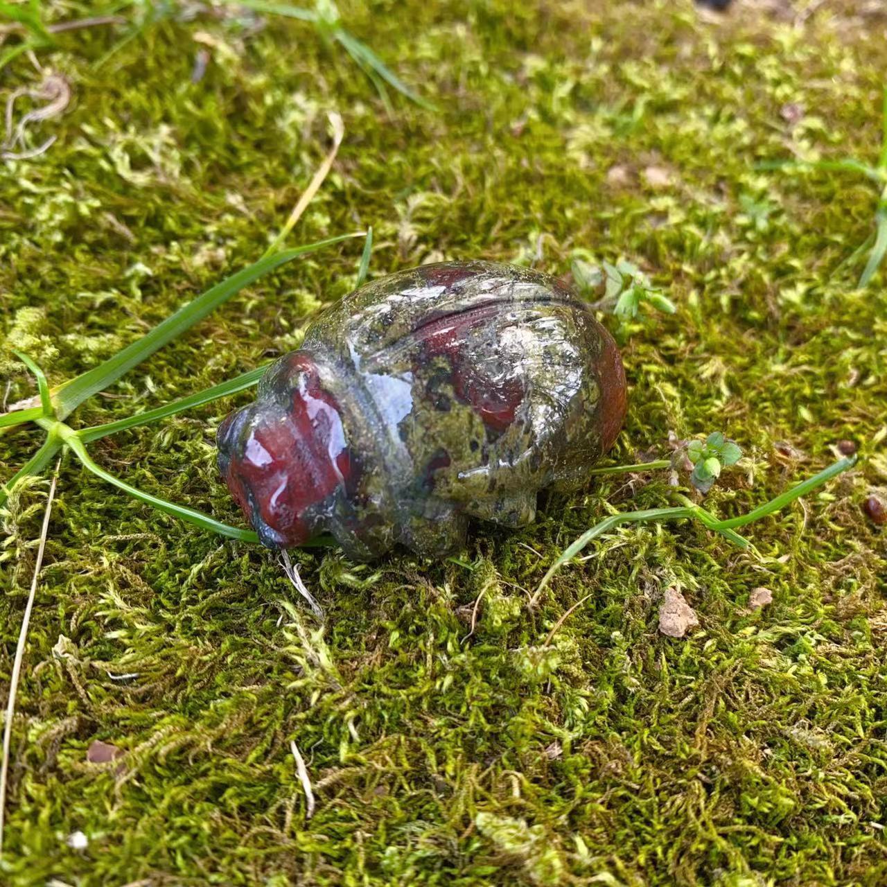 crystal stone carving beetle