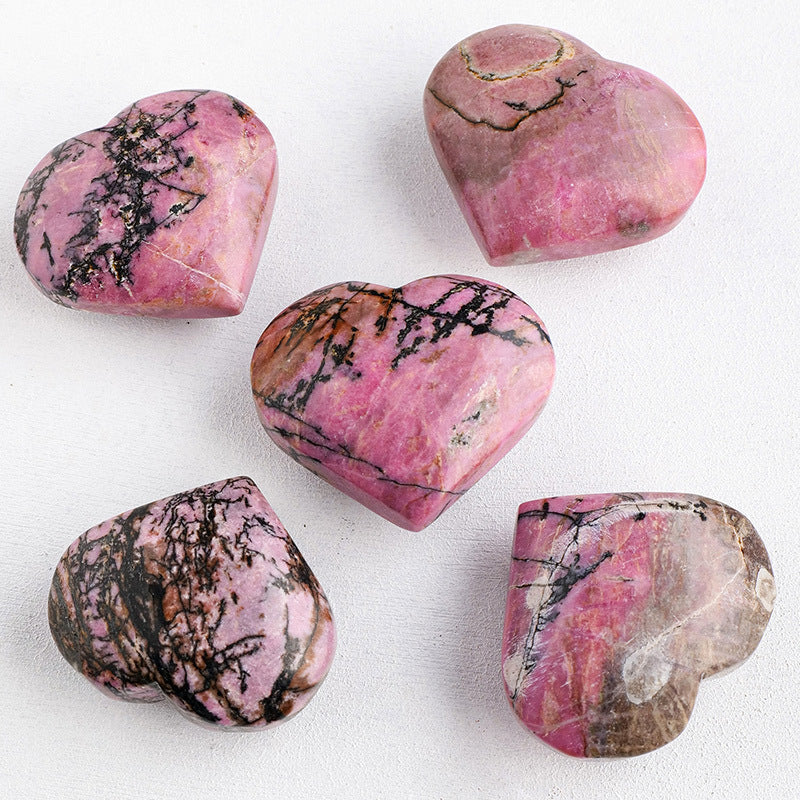 Natural Rhodonite Heart