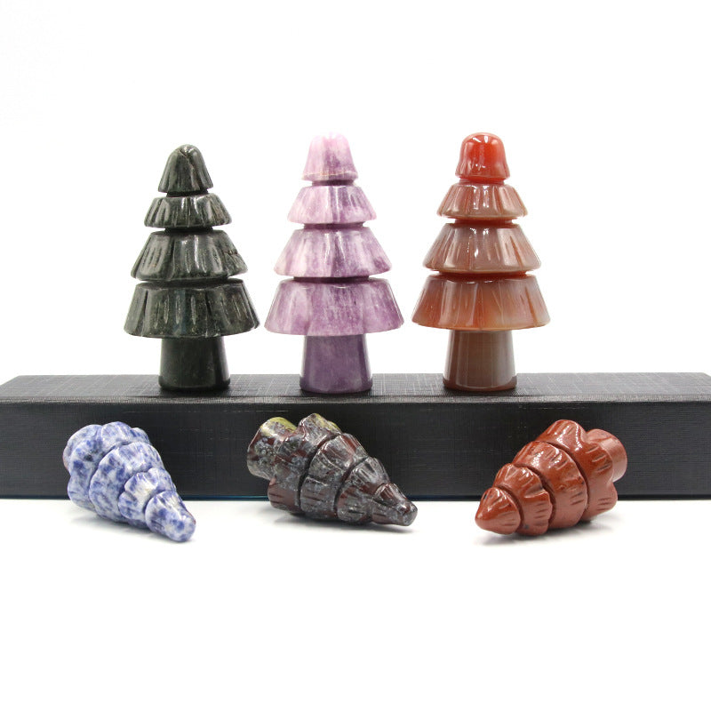 Natural stone handicrafts Christmas tree