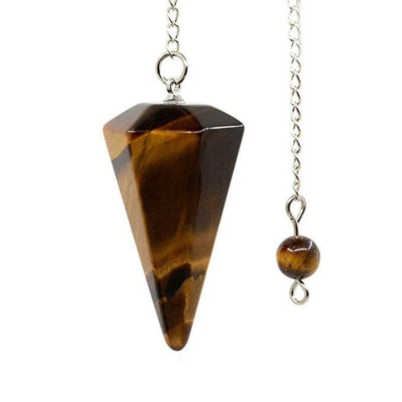 Large natural gemstone crystal pendant