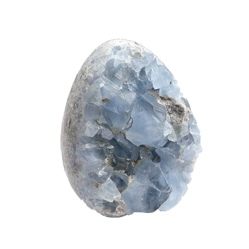 Natural Crystal Blue Celestite Egg