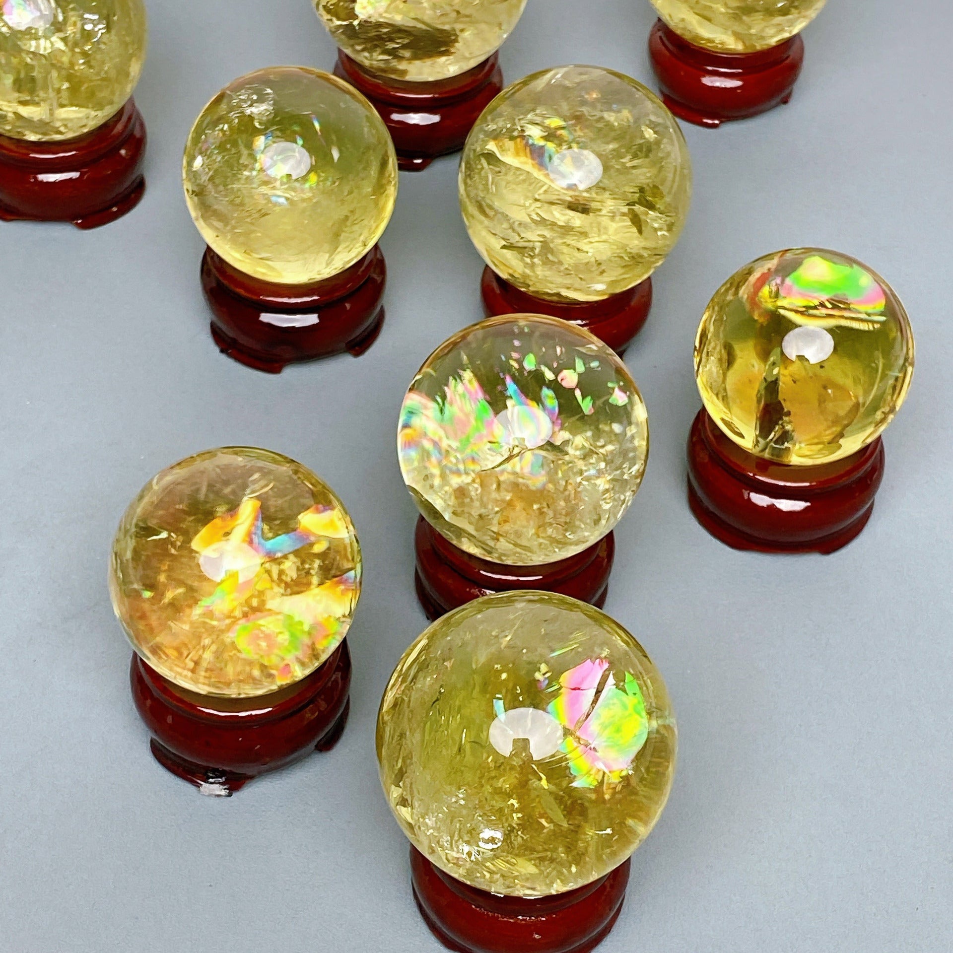 High quality citrine rainbow ball/sphere