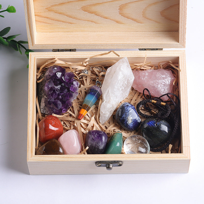 Natural Seven Charka Crystal Stone Set